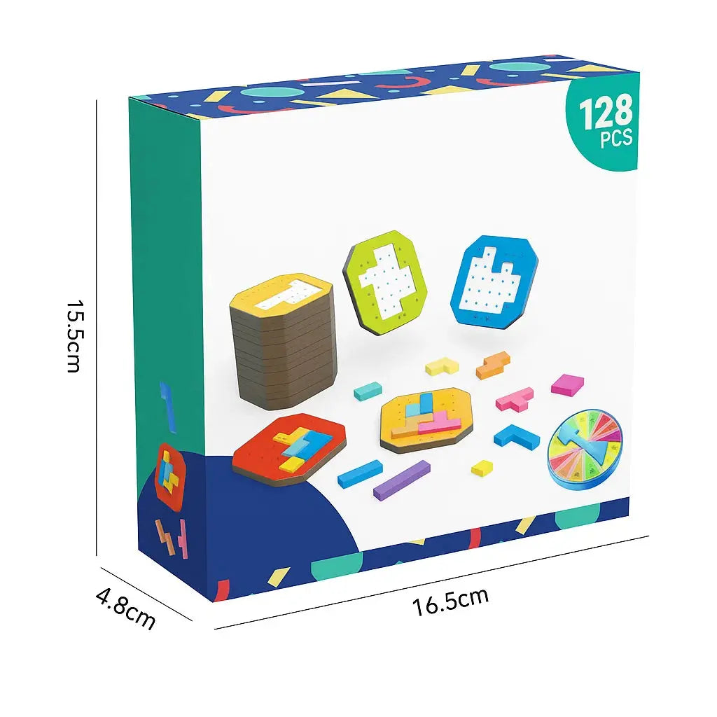 Logisch Puzzelspel Kunststof 108 Stukken 20 Kaarten Kinderen Volwassenen Concentratie Denkspel Familiespel Cadeau Vanaf 4 Jaar | Sansoti