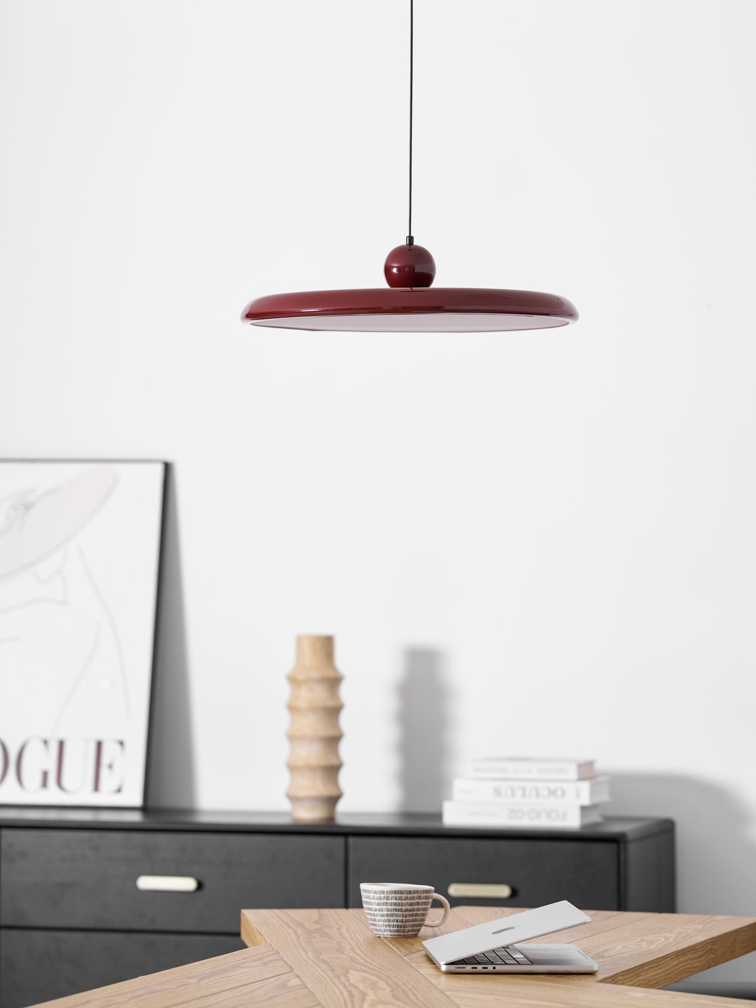 Ronde LED Hanglamp Lola – Minimalistisch Metaal & Acryl Disk Design – Dimbaar – Ø30/40/50cm – 3 Kleurtemperaturen – 150cm Verstelbare Kabel | Sansoti
