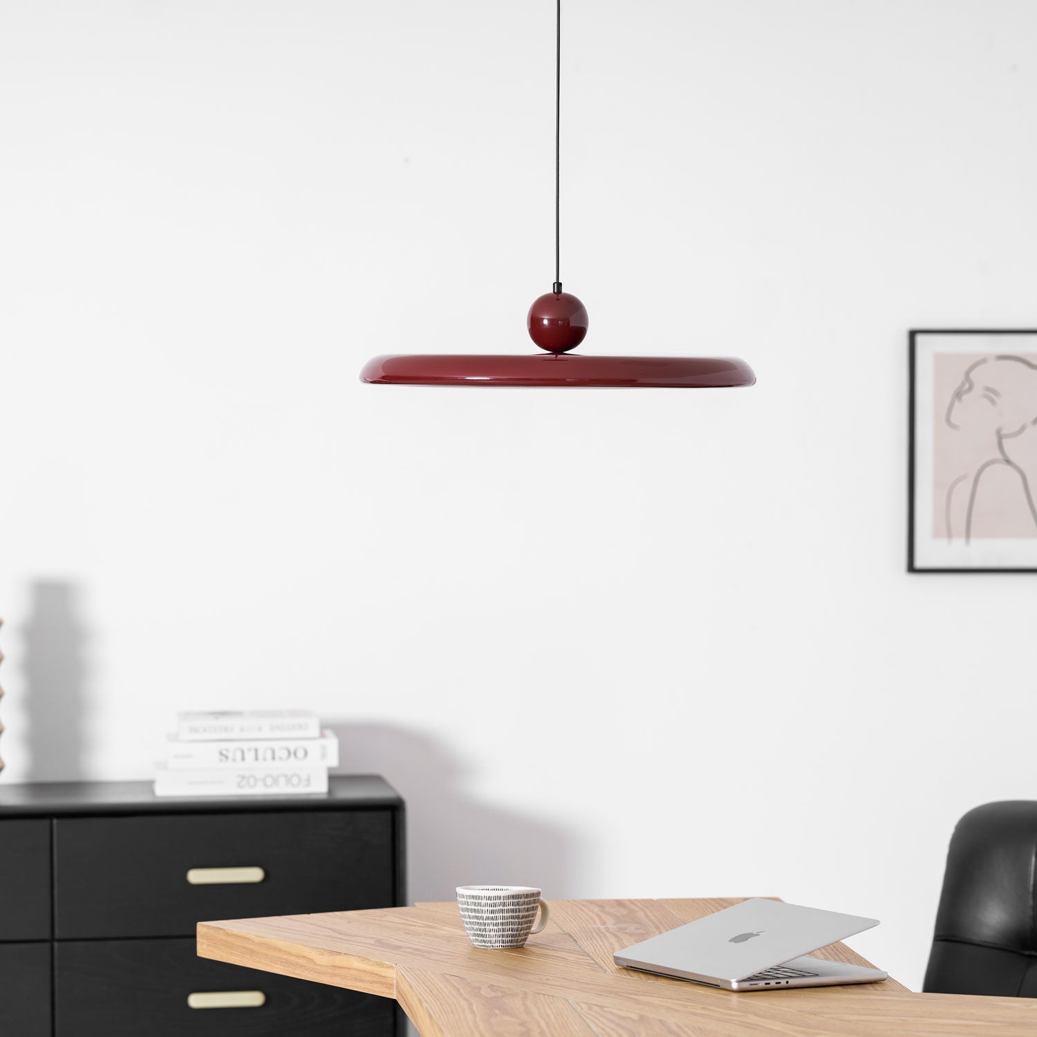 Ronde LED Hanglamp Lola – Minimalistisch Metaal & Acryl Disk Design – Dimbaar – Ø30/40/50cm – 3 Kleurtemperaturen – 150cm Verstelbare Kabel | Sansoti