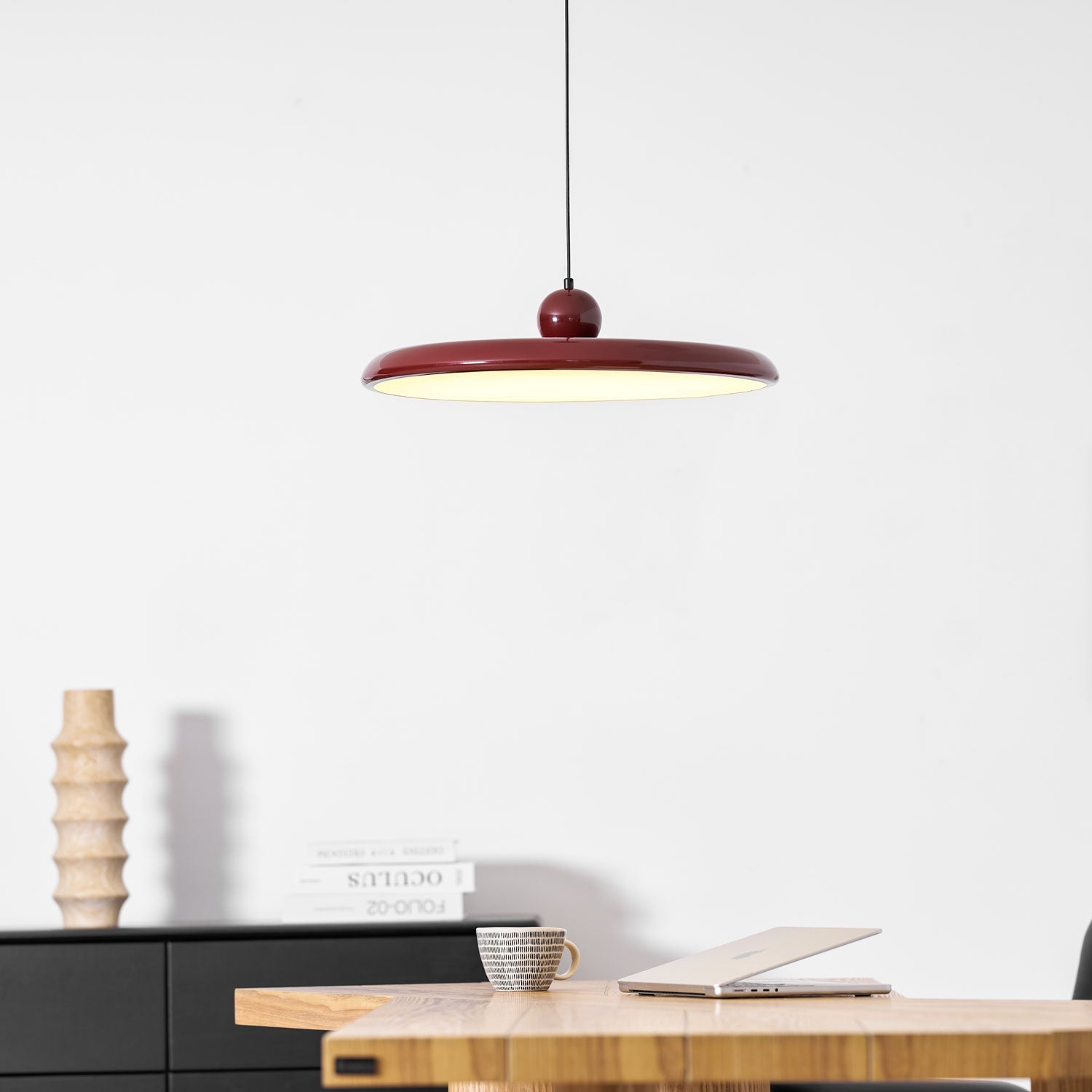 Ronde LED Hanglamp Lola – Minimalistisch Metaal & Acryl Disk Design – Dimbaar – Ø30/40/50cm – 3 Kleurtemperaturen – 150cm Verstelbare Kabel | Sansoti
