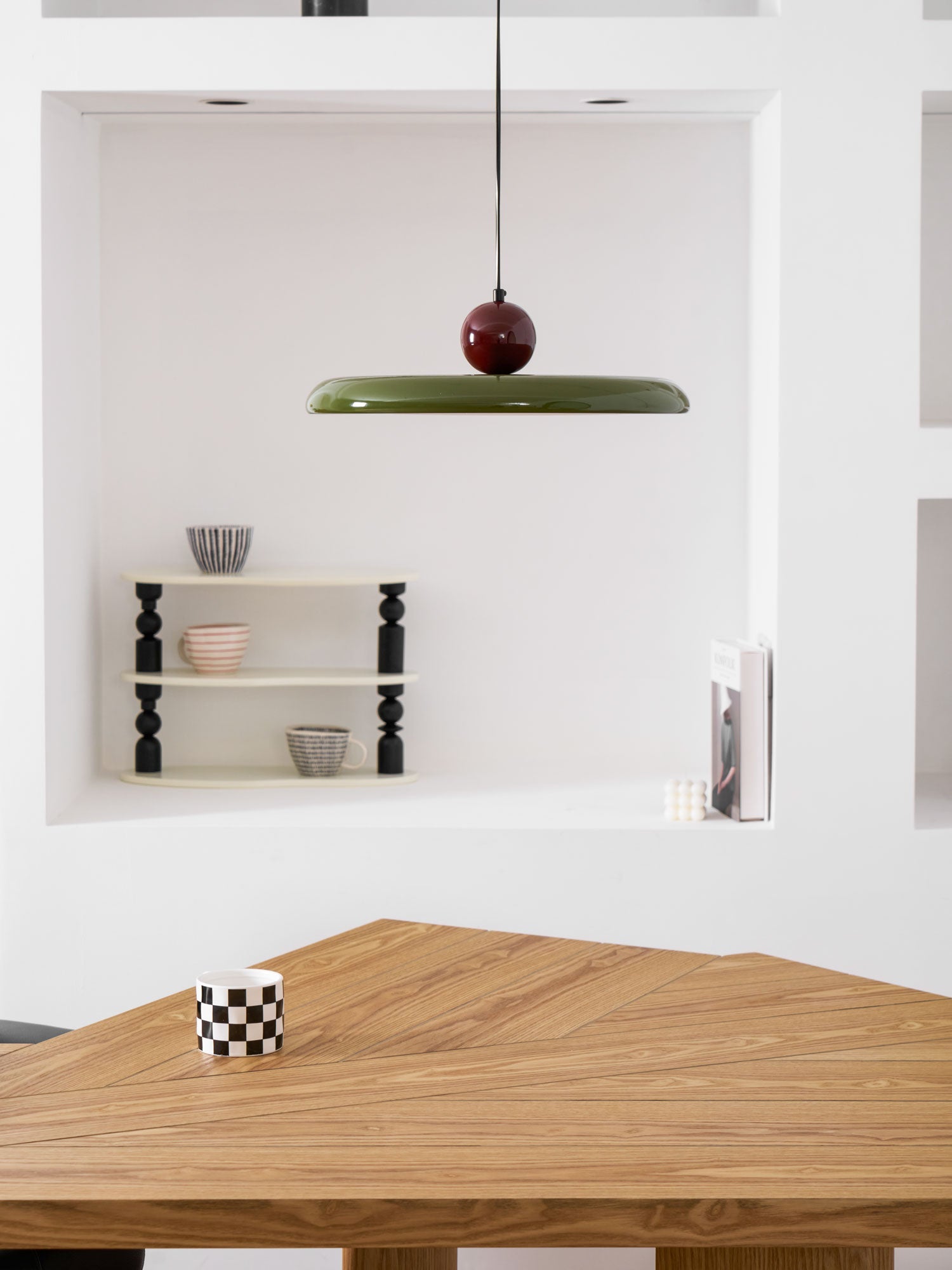 Hangende Plafondlamp Rond Stralend Disc Design Dimbaar 3 Kleuren 450cm Kabel Scandinavisch Interieur Rood Groen Beige | Sansoti