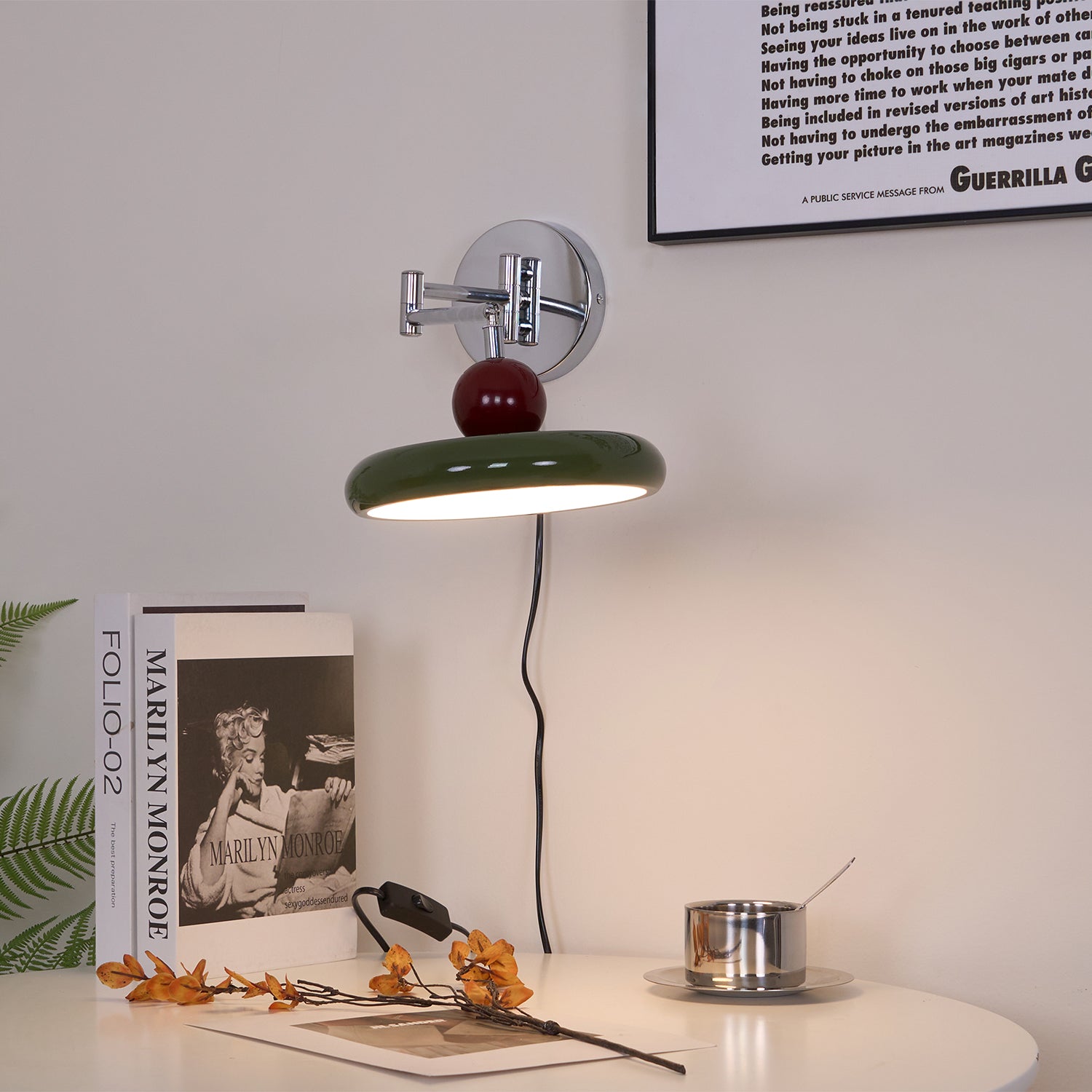 Ronde Plug-in Wandlamp – Scandinavisch Design met Geïntegreerde LED en 3 Kleurtemperaturen | Sansoti