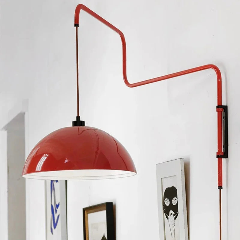 Applique murale réglable en métal, bras pivotant, lumière de lecture LED, cuisine, chambre, salle à manger, design scandinave | Sansoti