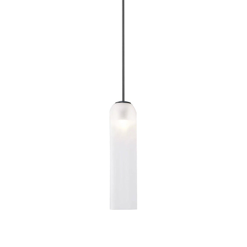 Glazen Hanglamp met Lange Buis – Mondgeblazen Glas Zwart of Goud Finish 10cm Diameter | Sansoti