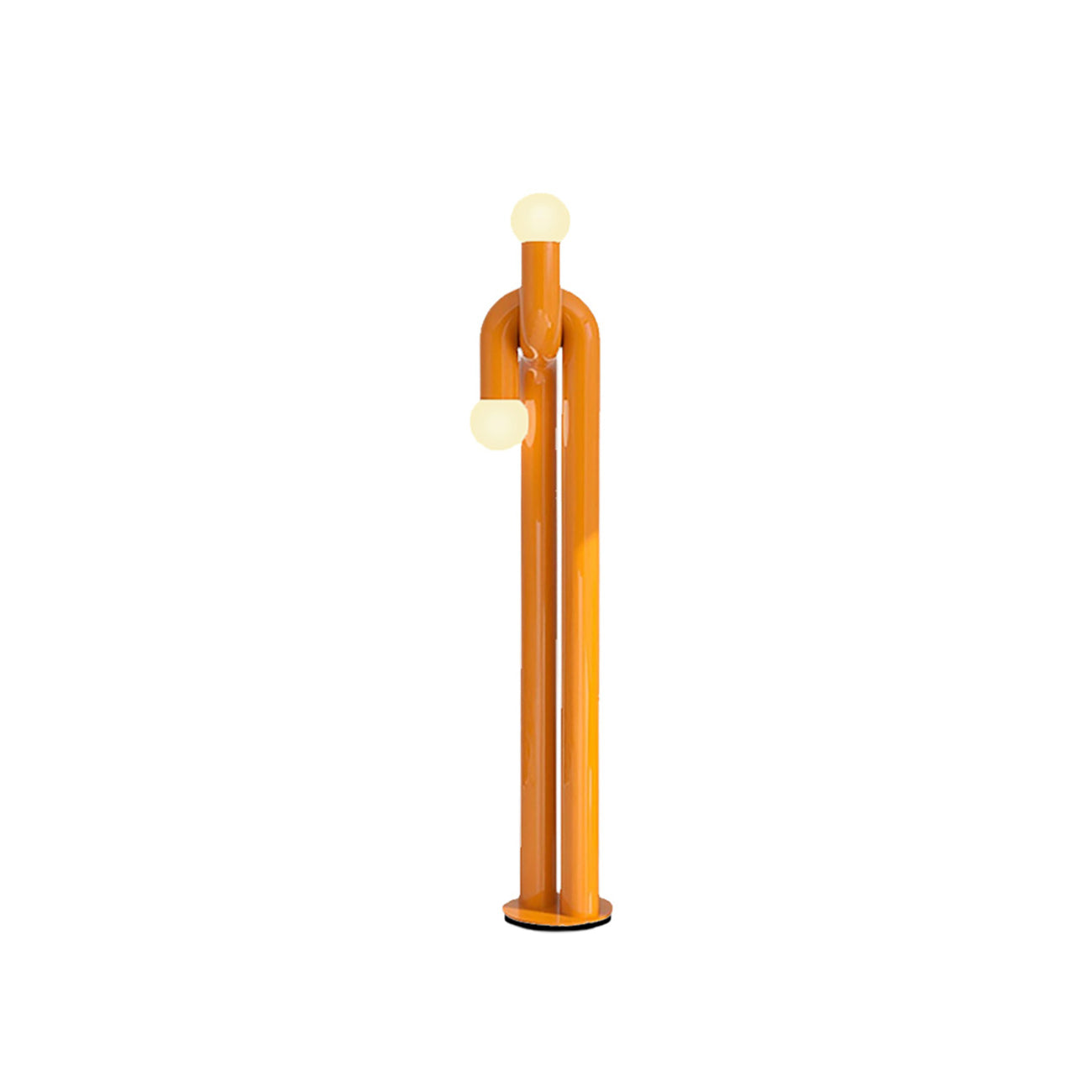 Moderne Staande Boogvorm Lamp met Twee Glazen Bollen – Decoratieve Dubbele Verlichting voor Woonkamer | Sansoti