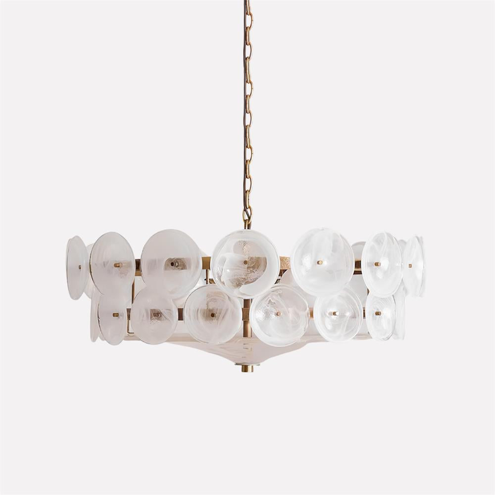 Hanglamp Glazen Schijven Messing Amber Eettafel Woonkamer Design Hanglamp Ronde Glazen Hanglamp Statement Verlichting Hal | Sansoti