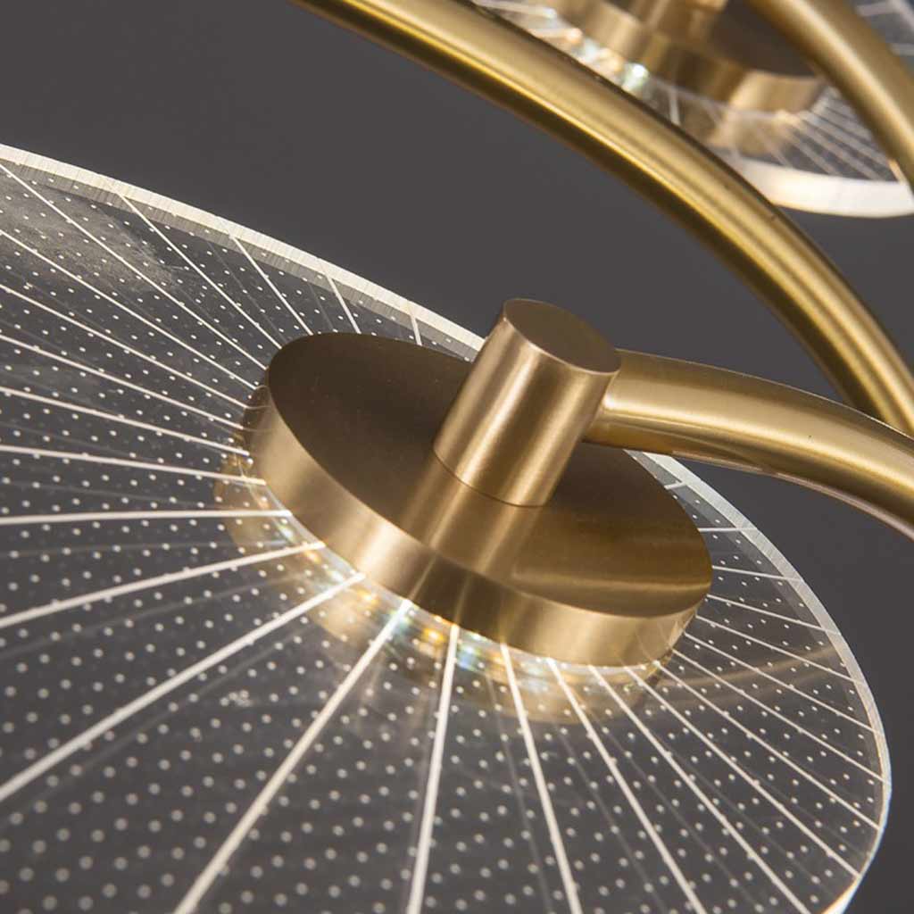Lotus-Halbdeckenleuchte Acryl Gold LED 6-8-10 Arme Wohnzimmer Esszimmer Schlafzimmer Moderne Innenbeleuchtung | Sansoti