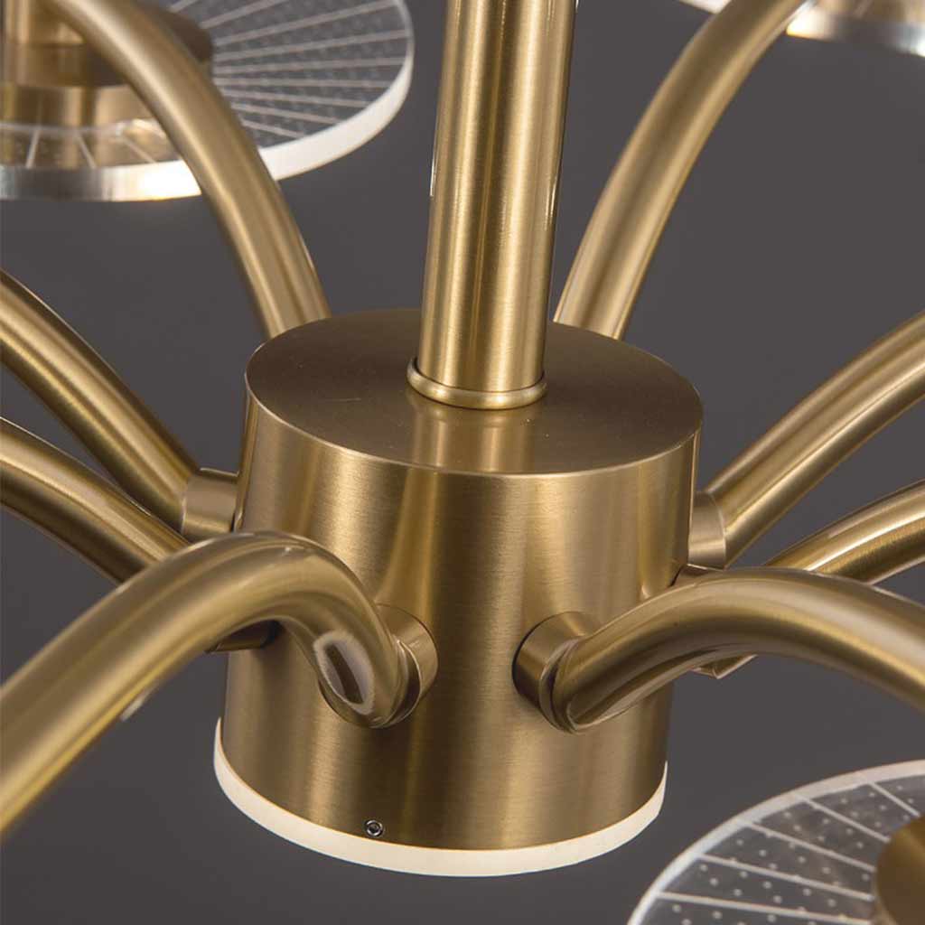 Lotus-Halbdeckenleuchte Acryl Gold LED 6-8-10 Arme Wohnzimmer Esszimmer Schlafzimmer Moderne Innenbeleuchtung | Sansoti