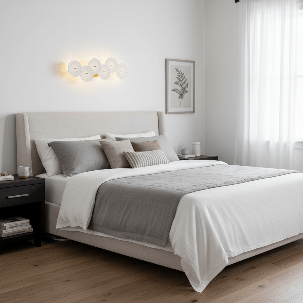 Keramische Lotusbloem Wandlamp met Gouden Armatuur – Cascade Lichteffect voor Stijlvolle Verlichting | Sansoti