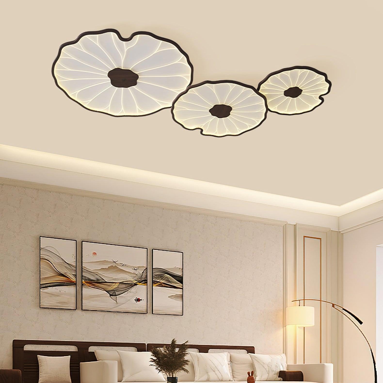 LED plafondlamp houtlook walnoot acryl metaal plafondlamp lage plafonds woonkamer slaapkamer designlamp | Sansoti