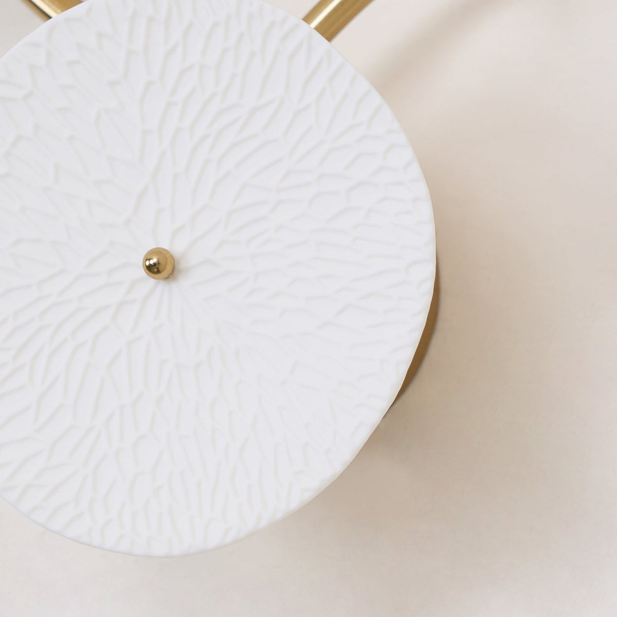 Ceramic Petal Wall Lamp Metal Accent Sculptural Warm Light Interior Art Lighting Decorative | Sansoti