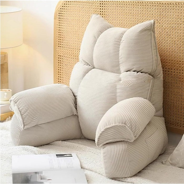 Lounge Comfort | Bed Pillow with Arm Support & Memory Foam | Ideal for Reading and Gaming