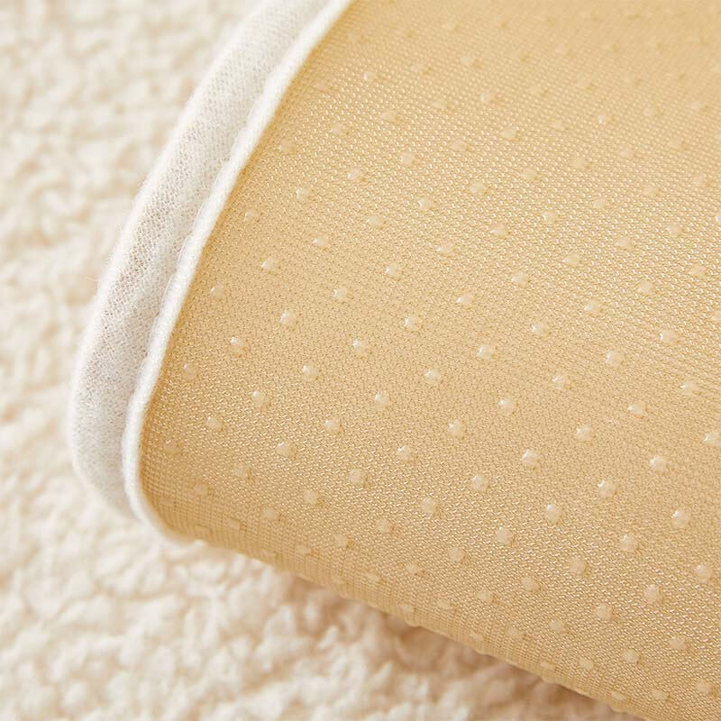 Sherpa Fleece Sofa Cover with Cat Paw Pattern Beige Gray Blue Pink Non-Slip Furniture Protector Sofa | Sansoti