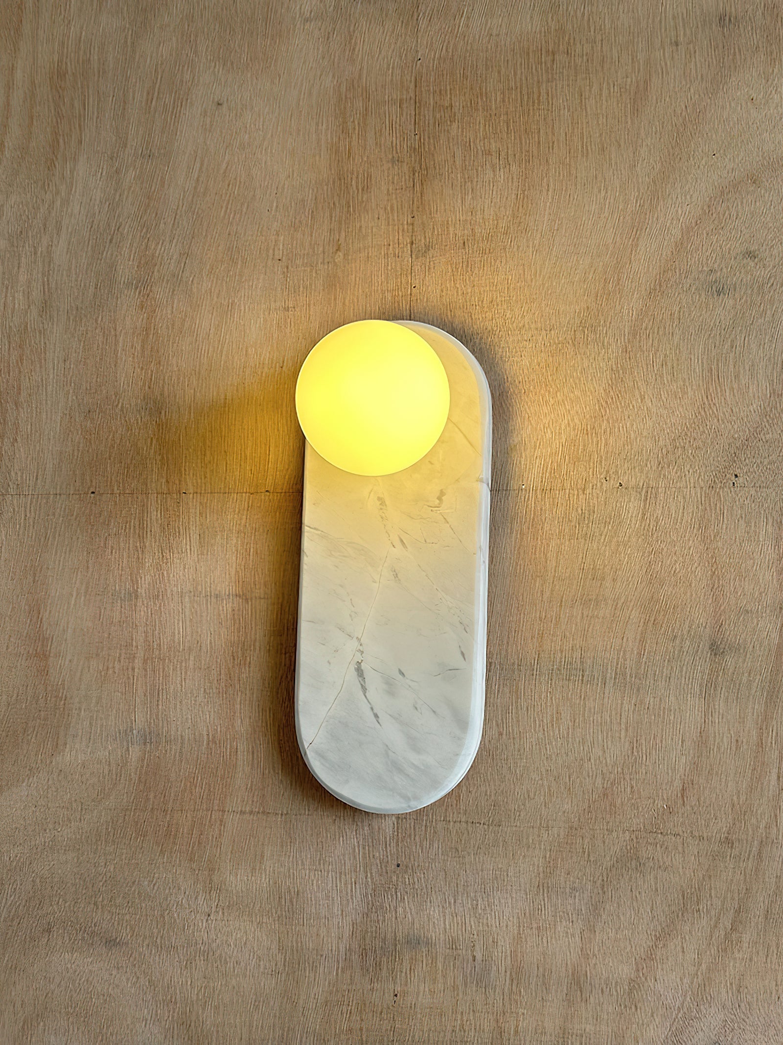 Applique Murale De Luxe En Jade Ou Marbre Avec Abat-Jour En Verre – Éclairage Design Mid Century Pour Chambre Et Couloir | Restfield