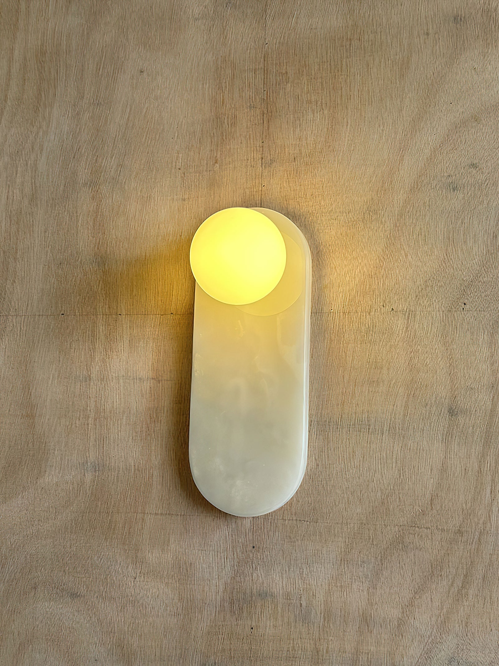 Applique Murale De Luxe En Jade Ou Marbre Avec Abat-Jour En Verre – Éclairage Design Mid Century Pour Chambre Et Couloir | Restfield