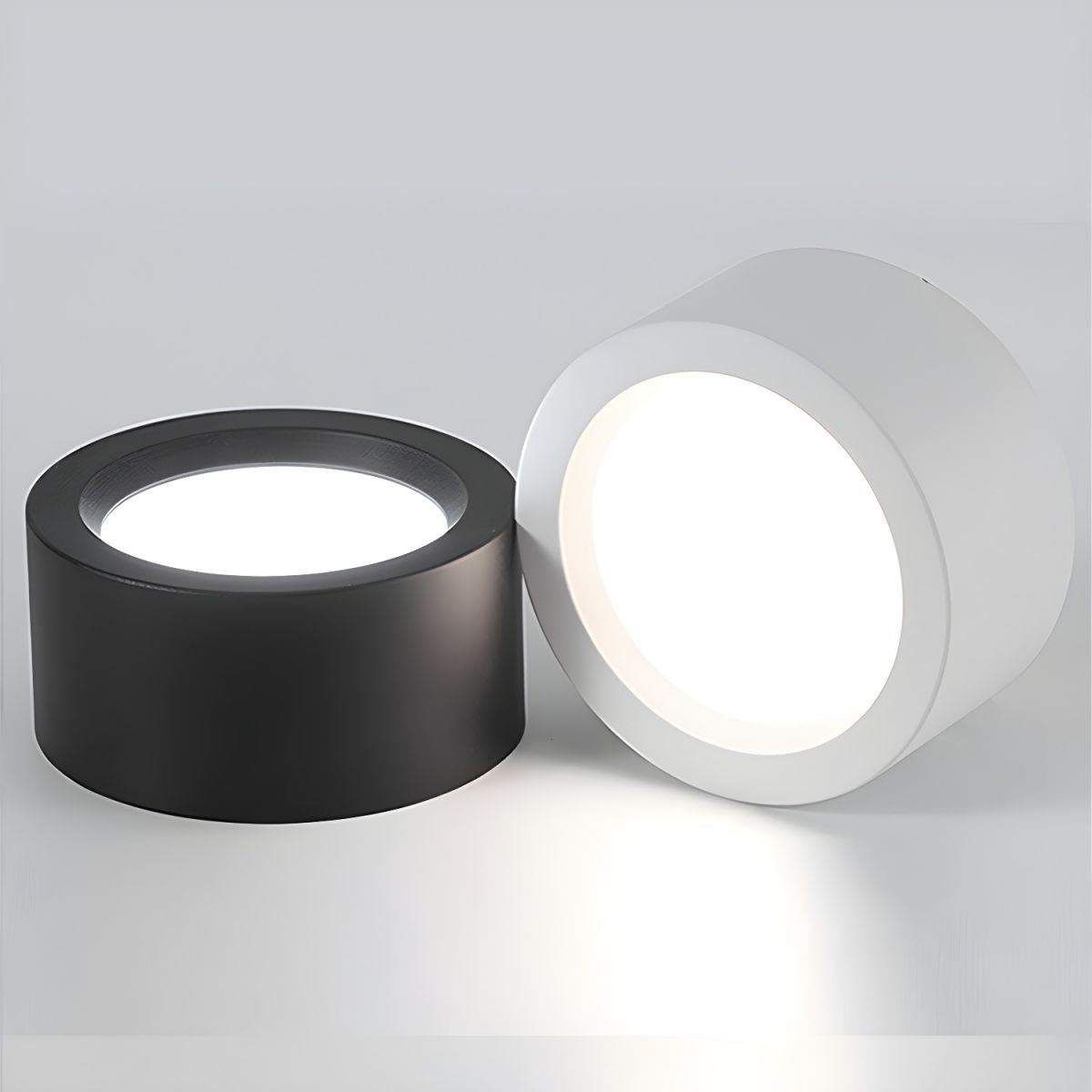 Plafonnier rond LED apparent à lumière réglable, noir et blanc, 10-18 cm, salon, hall, couloir, cuisine, chambre à coucher | Sansoti