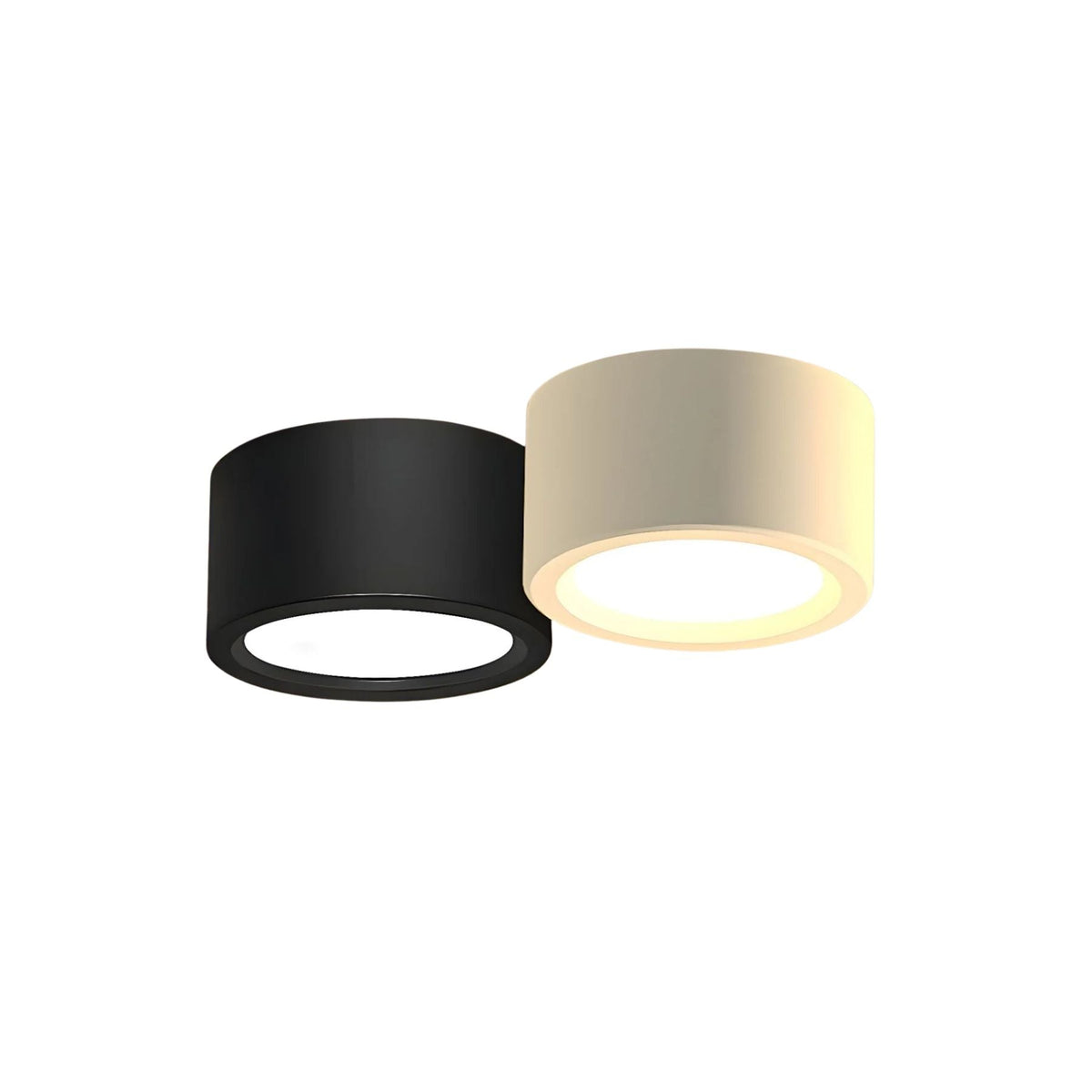 Plafonnier rond LED apparent à lumière réglable, noir et blanc, 10-18 cm, salon, hall, couloir, cuisine, chambre à coucher | Sansoti