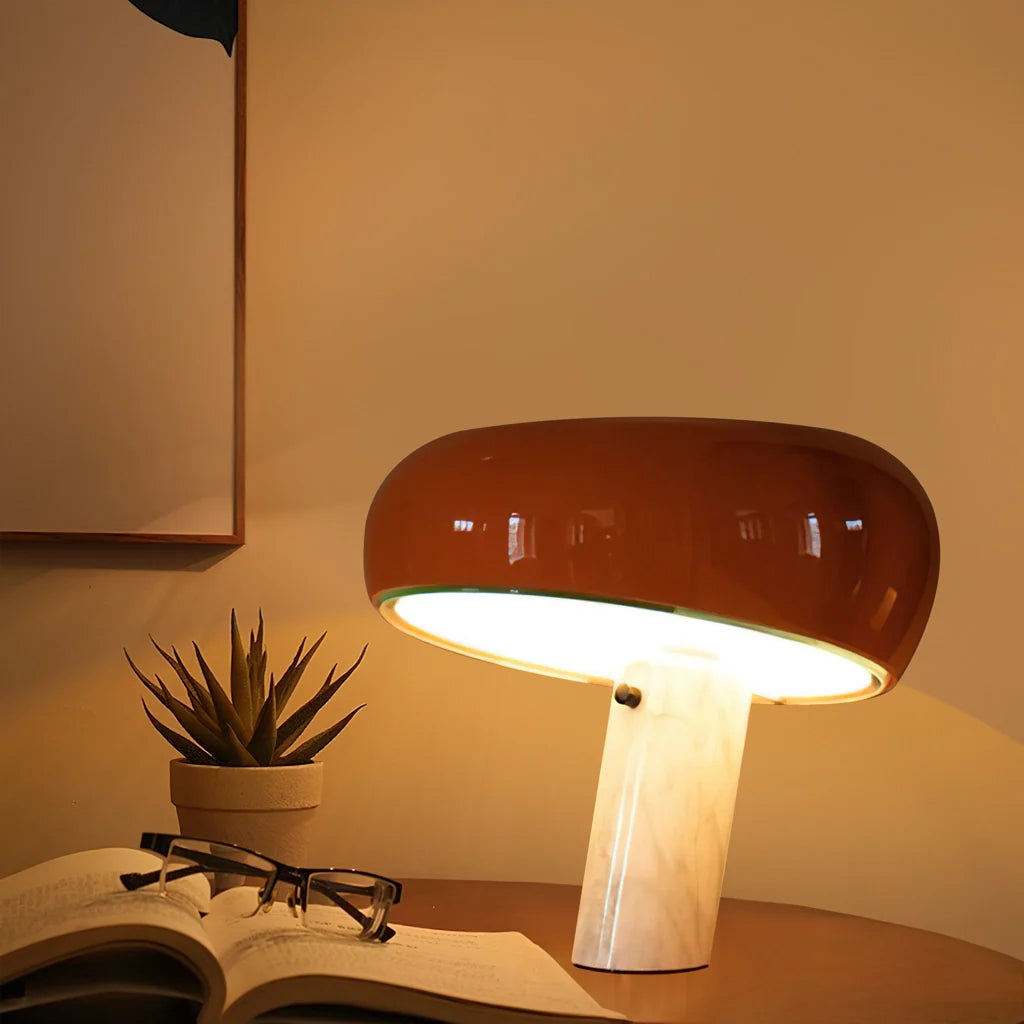 Design Tischlampe mit Marmorsockel – Warmes Licht für Wohnzimmer & Schlafzimmer | Restfield