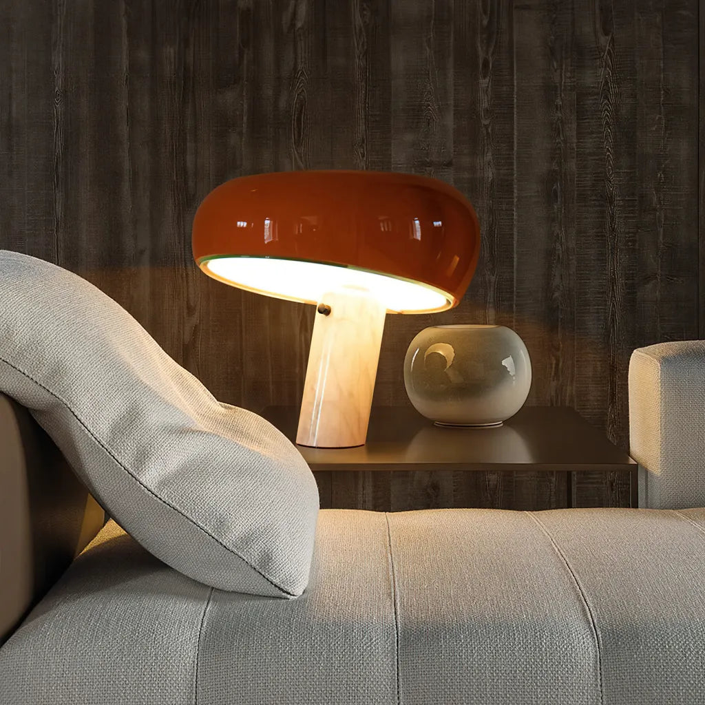 Design Tischlampe mit Marmorsockel – Warmes Licht für Wohnzimmer & Schlafzimmer | Restfield