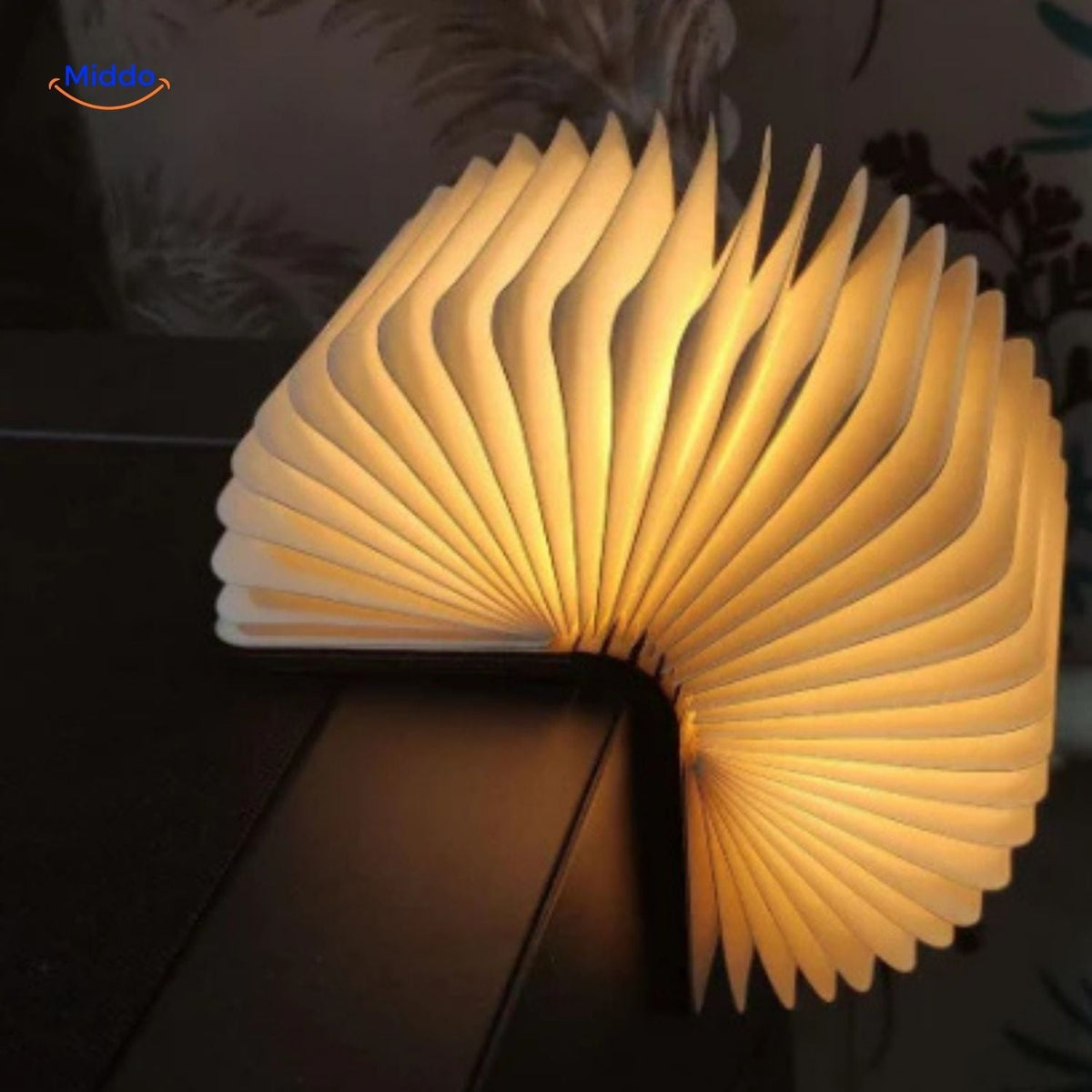 Klappbare Holz-Schreibtischlampe LED 3 Lichtmodi Wiederaufladbare Kompakte Leseleuchte Nachtleuchte Magnetisches Stimmungslicht | Sansoti