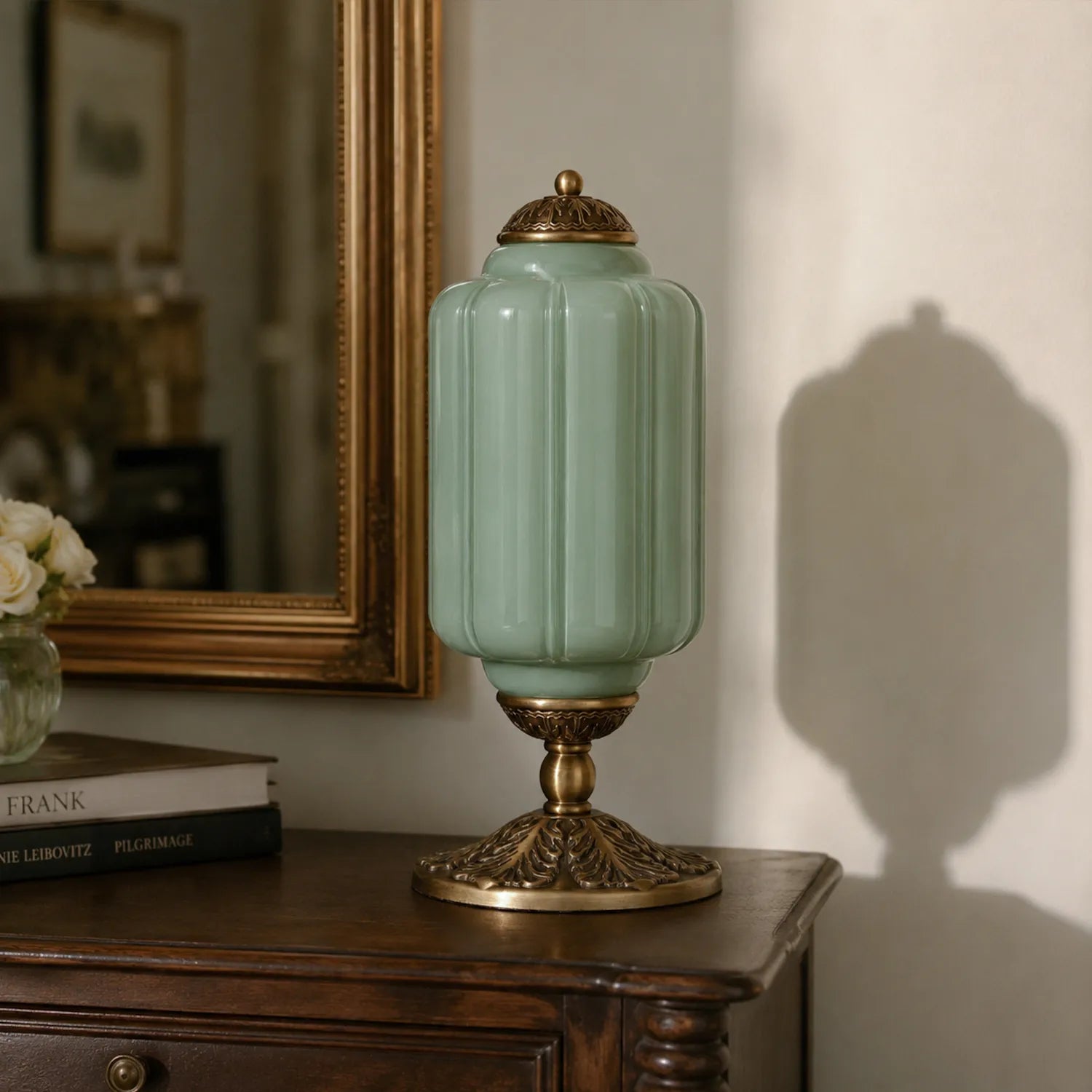 Retro Tafellampen met Getextureerd Crèmekleurig Glas – Franse Vintage Stijl met Messing of Zwart Frame | Sansoti
