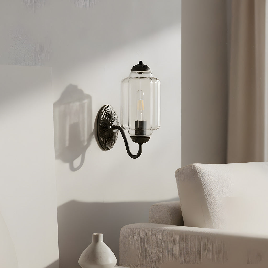 Vintage Wandlamp met Melkglas en Geolied Messing – Klassieke Retro Verlichting voor Hal, Slaapkamer, Woonkamer | Sansoti
