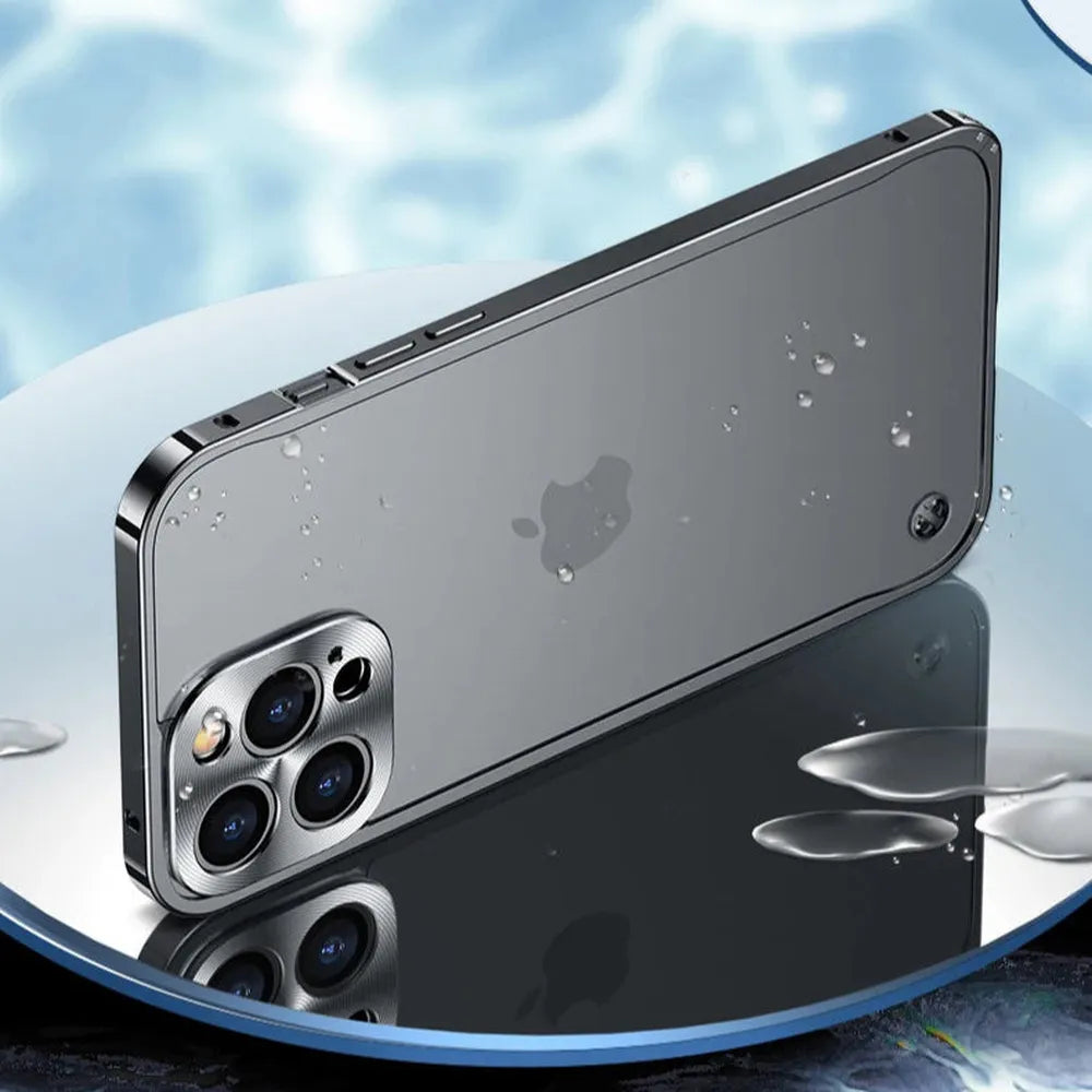 Metallisierte iPhone-Hülle mit Magnetring – stoßabsorbierender Rahmen, matte Rückseite, Telefonschutz | Sansoti