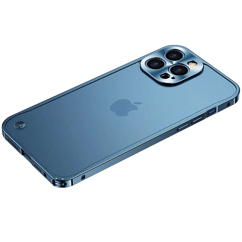 Metallisierte iPhone-Hülle mit Magnetring – stoßabsorbierender Rahmen, matte Rückseite, Telefonschutz | Sansoti