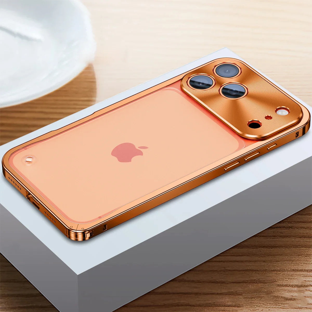 Metallisierte iPhone-Hülle mit Magnetring – stoßabsorbierender Rahmen, matte Rückseite, Telefonschutz | Sansoti