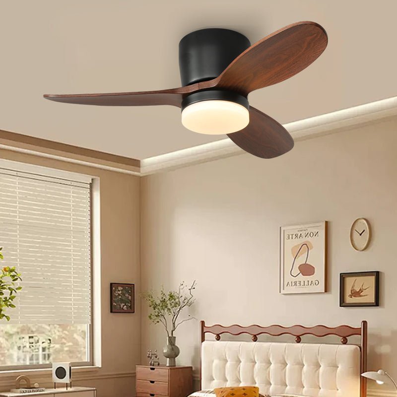 Ceiling Fan Milo with Lighting — Elegant Fan 91cm Modern Design with Remote Control | Sansoti