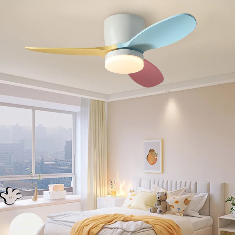 Ceiling Fan Milo with Lighting — Elegant Fan 91cm Modern Design with Remote Control | Sansoti