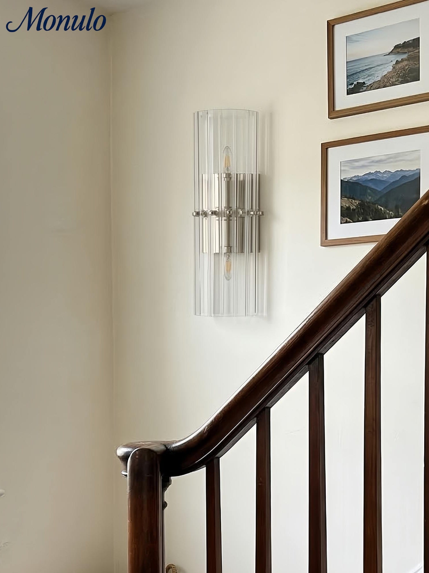 Kristallen Wandlamp met Dubbele Lichtbundel - Elegante Buitenlichtstrip voor Slaapkamer - Interieurverlichting met Glanzende Kristallen | Sansoti
