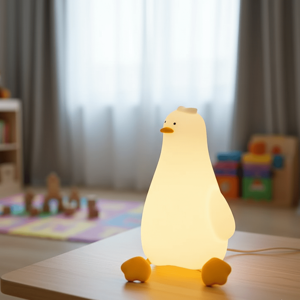 Kinder-Nachtlicht aus Silikon in Tierform, dimmbar, per USB aufladbar, Timer, sanfte Ambientebeleuchtung für Babyzimmer und Schlafzimmer | Sansoti