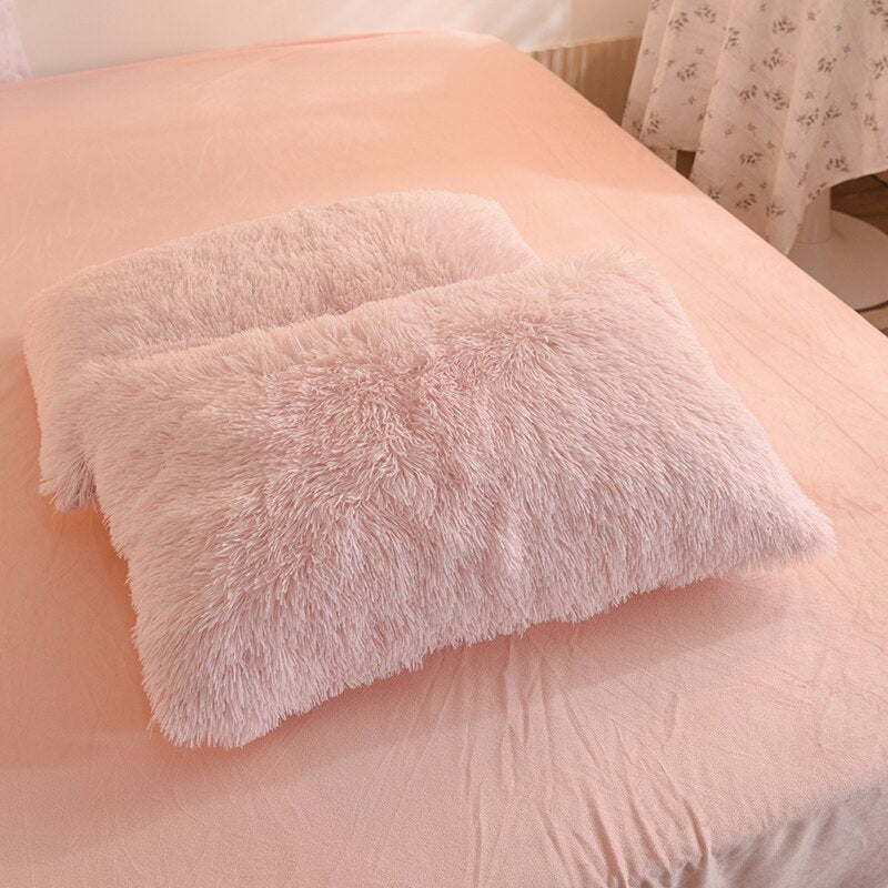 Fluffy Fleece Bedding Set – Teddy 3-piece or 4-piece – Duvet Cover Sheet Pillowcases Single | Sansoti
