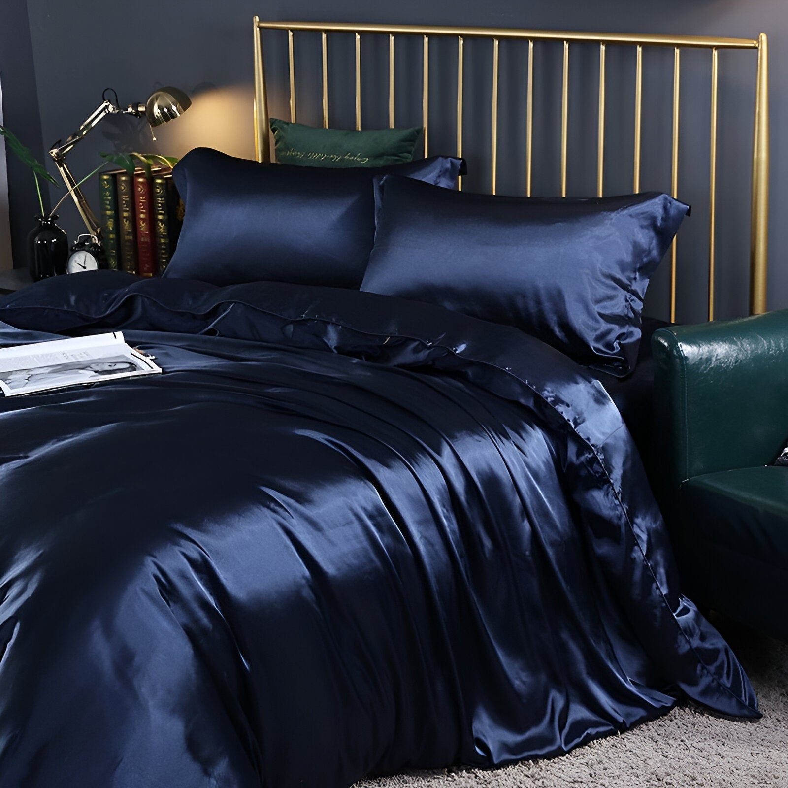 Beddengoedset Zijde 70% Mulberry 180gsm Paars Dekbedovertrek Hoeslaken Kussenslopen Luxe Slaapkamer Satijn Look | Sansoti