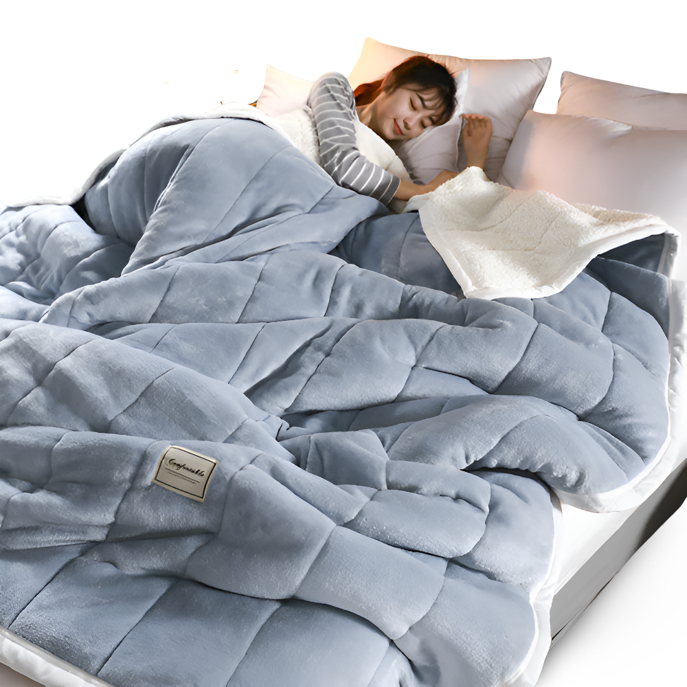 Sherpa Fleecedecke Superweiche warme Plaid-Fleece-Decke in mehreren Größen mit Flockmuster | Restfield