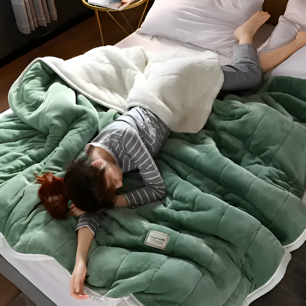 Sherpa Fleecedecke Superweiche warme Plaid-Fleece-Decke in mehreren Größen mit Flockmuster | Restfield