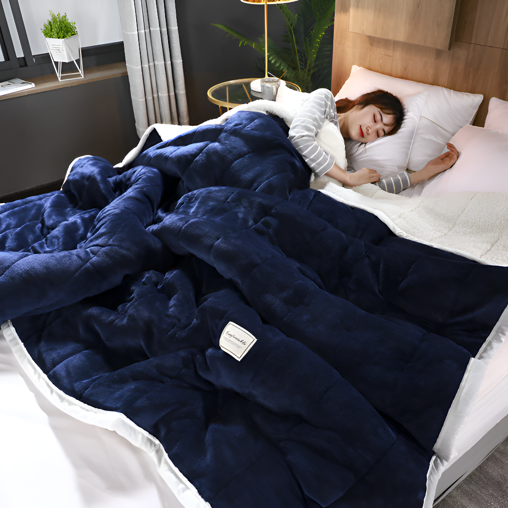 Sherpa Fleecedecke Superweiche warme Plaid-Fleece-Decke in mehreren Größen mit Flockmuster | Restfield