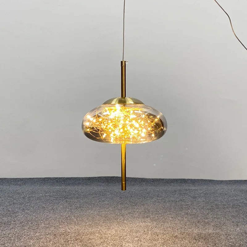 Glazen hanglamp LIV met rookachtige afwerking en warm wit licht – scandinavisch design met handafgewerkt glas – 3 maten beschikbaar | Sansoti