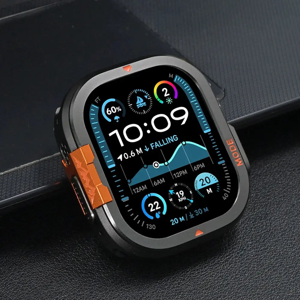 Protective Case Smartwatch 49mm 46mm Titanium Metal Frame Ultimate Protection Sports Watch Four Colors | Sansoti