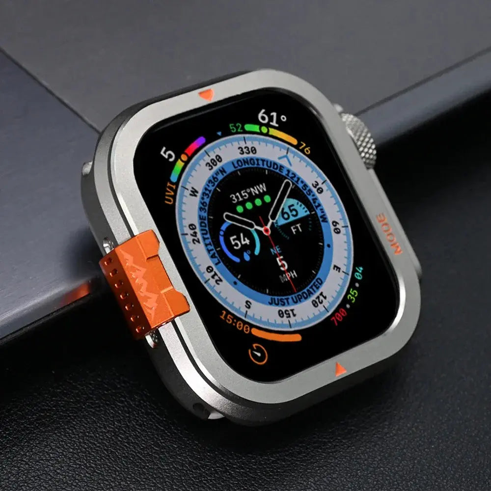 Protective Case Smartwatch 49mm 46mm Titanium Metal Frame Ultimate Protection Sports Watch Four Colors | Sansoti