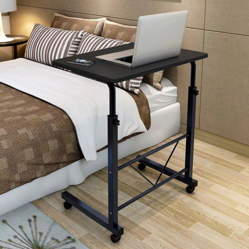 Tablette pour Ordinateur Portable sur Roulettes Réglable Noir Acier Bois Table d'Appoint Canapé Bureau | Restfield