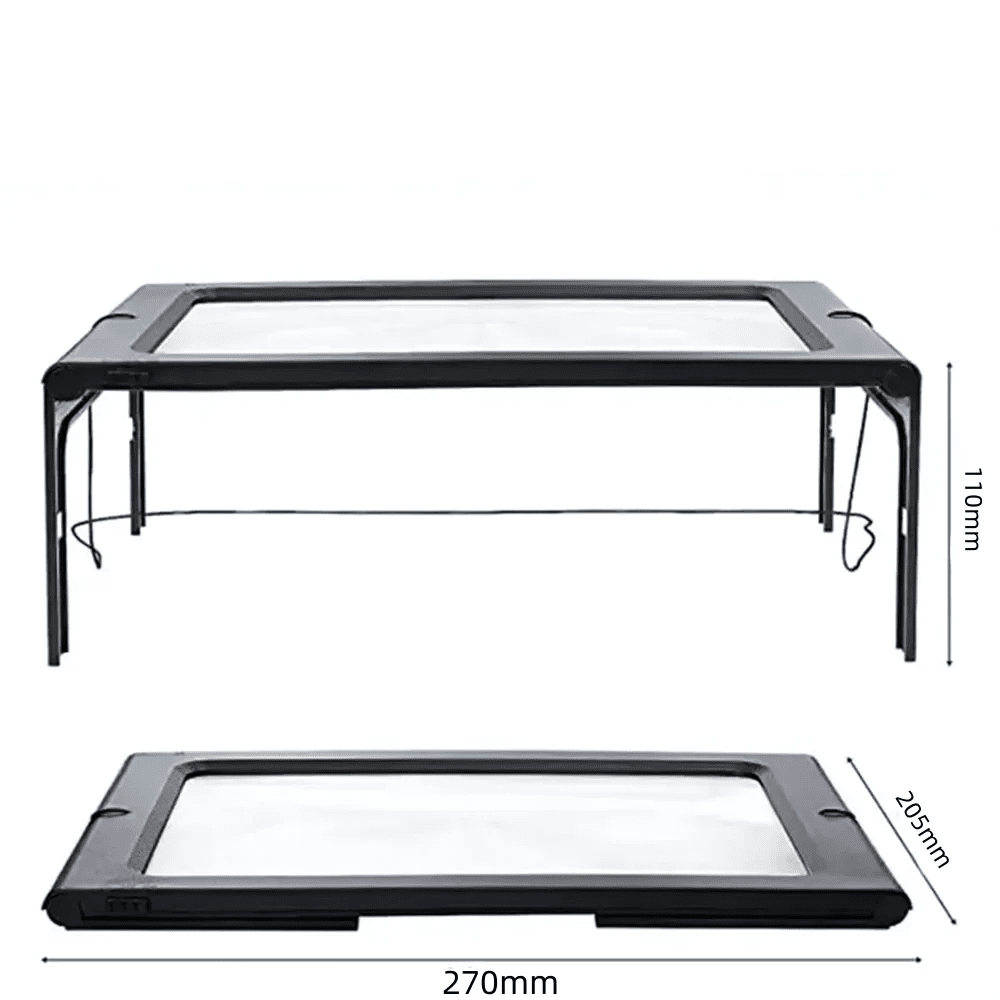 Loupe de table pliable avec éclairage LED, aide à la lecture mains libres pour la lecture, les loisirs créatifs et les travaux de précision | Sansoti