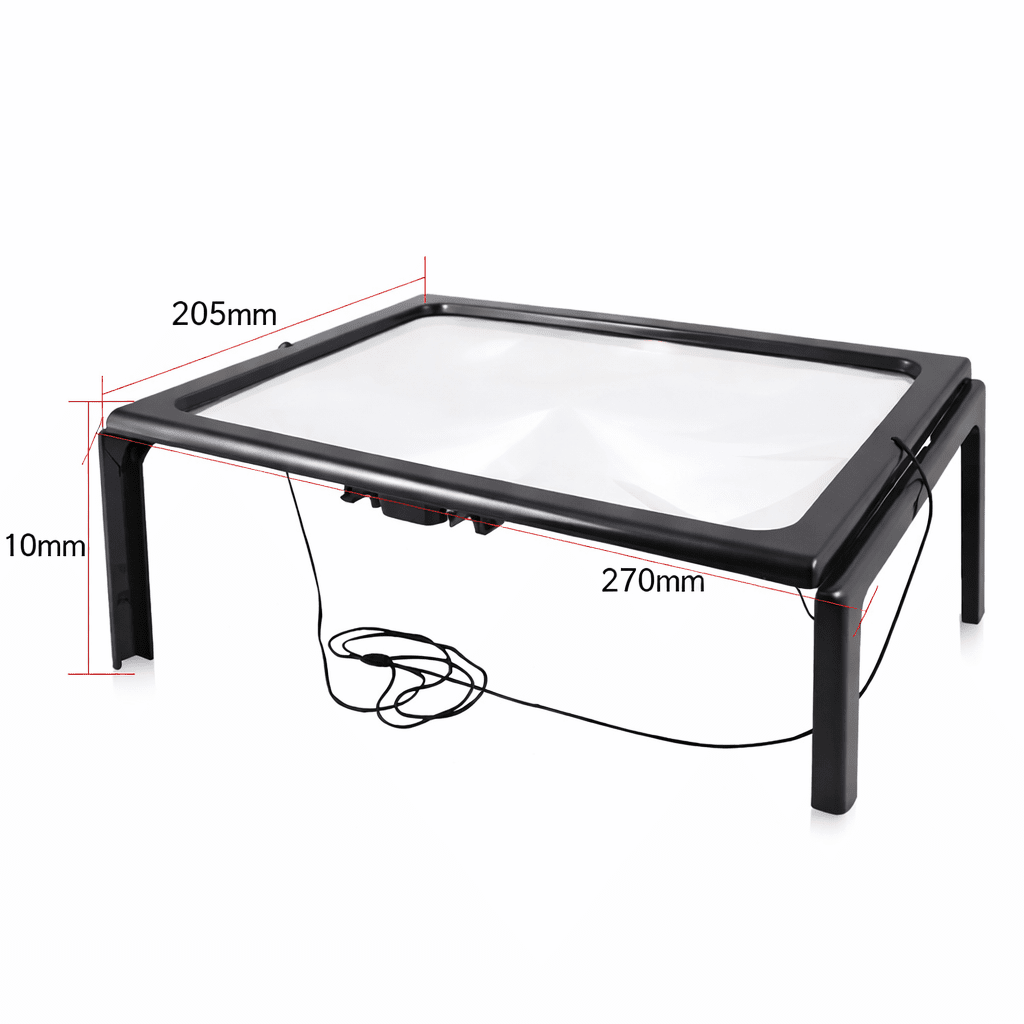 Loupe de table pliable avec éclairage LED, aide à la lecture mains libres pour la lecture, les loisirs créatifs et les travaux de précision | Sansoti