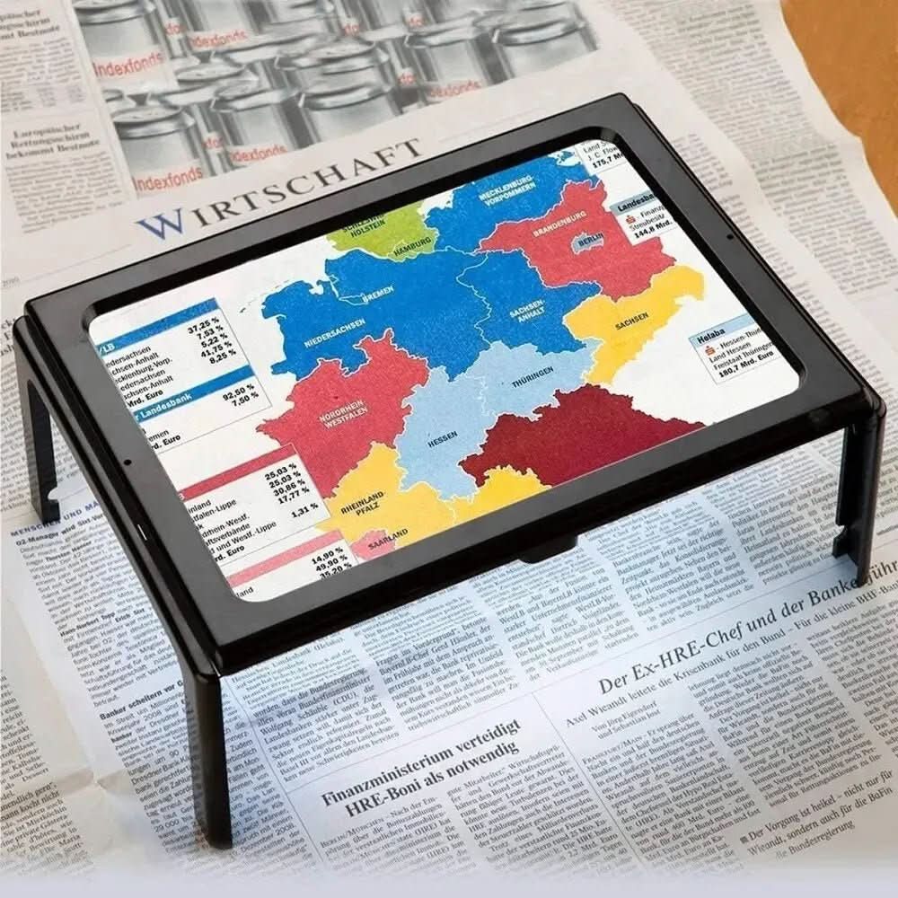 Loupe de table pliable avec éclairage LED, aide à la lecture mains libres pour la lecture, les loisirs créatifs et les travaux de précision | Sansoti
