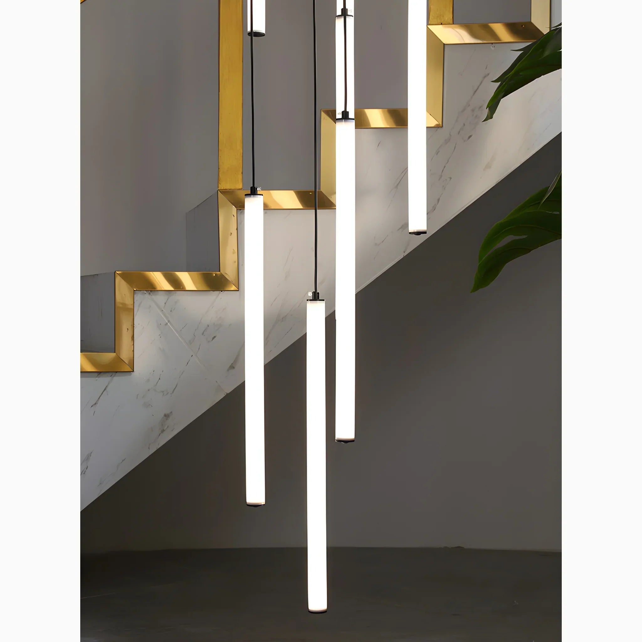 Suspension escalier plafond haut spirale LED multi-lumières moderne | Restfield