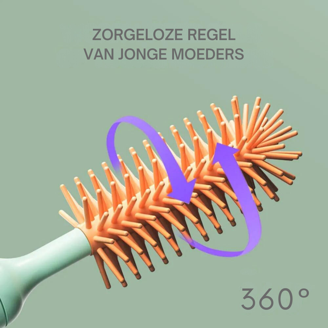 Elektrische Flessenborstel met Siliconen Borstelharen — Oplaadbaar via USB — Krachtige Reiniging voor Flessen & Vaatwerk | Sansoti