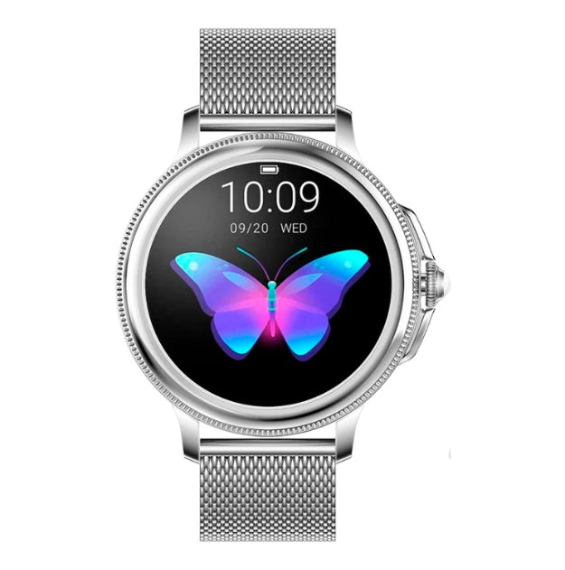 Damski smartwatch z pulsometrem i monitorowaniem ciśnienia krwi – stylowy zegarek z wymiennymi paskami | Sansoti