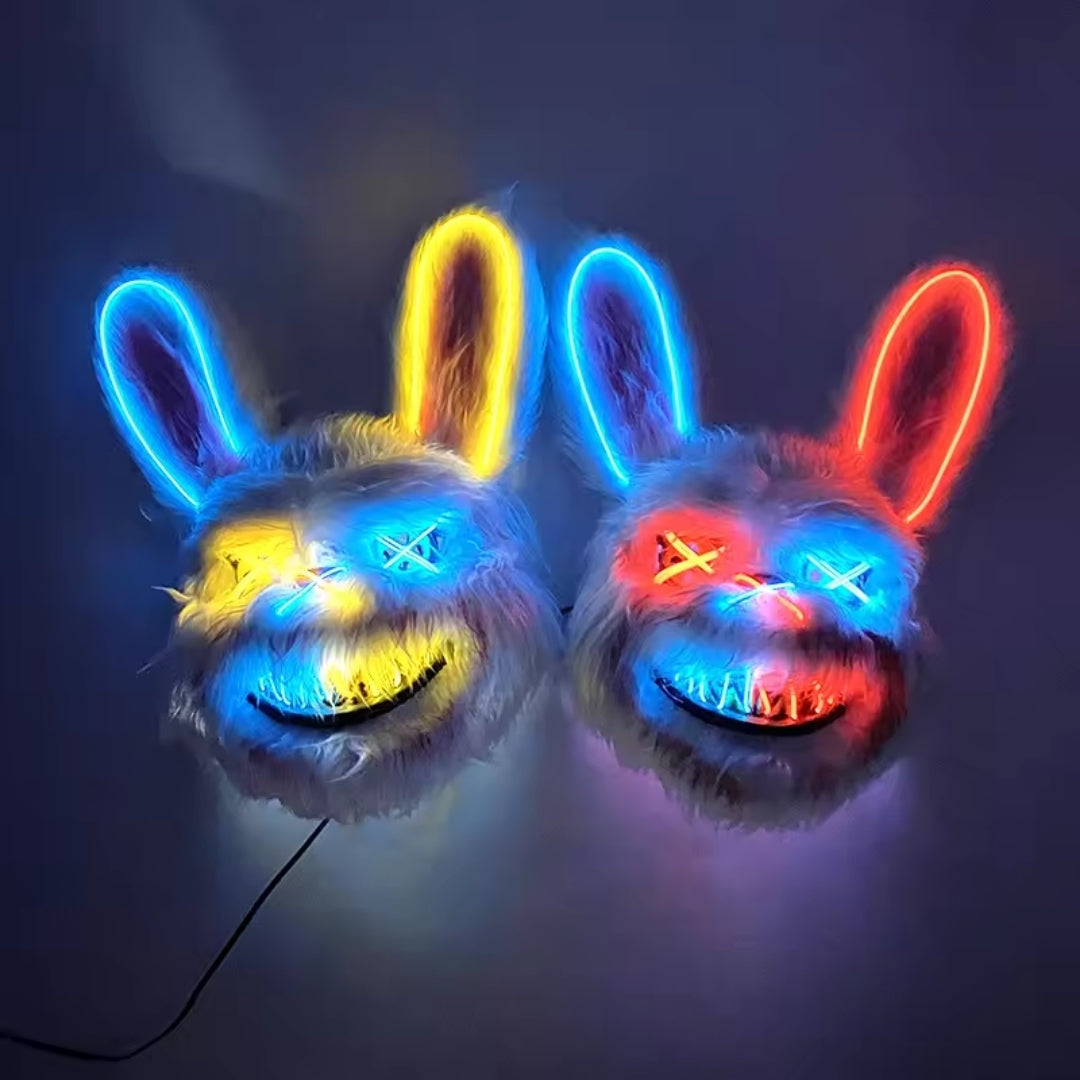 Verlicht LED Gezichtsmasker met Kleurwisseling voor Feesten Cosplay en Themafeesten Sfeerverlichting | Sansoti