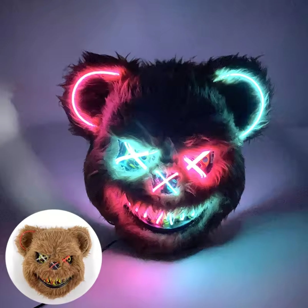 Verlicht LED Gezichtsmasker met Kleurwisseling voor Feesten Cosplay en Themafeesten Sfeerverlichting | Sansoti